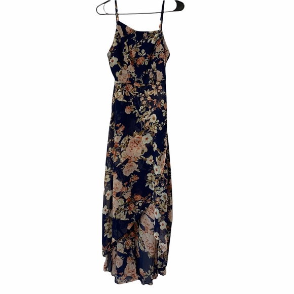 Lulus Dresses & Skirts - Lulus Blue floral Hi Low Maxi Dress Pink small